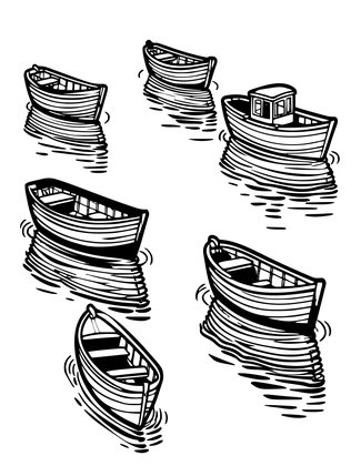 Market Reflection - Free printable coloring page