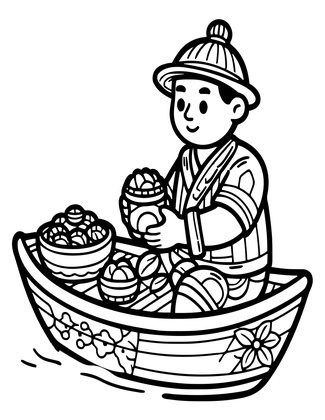 Floating Pharmacy - Free printable coloring page