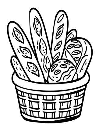Bread Basket - Free printable coloring page