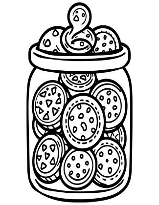 Cookie Jar - Free printable coloring page