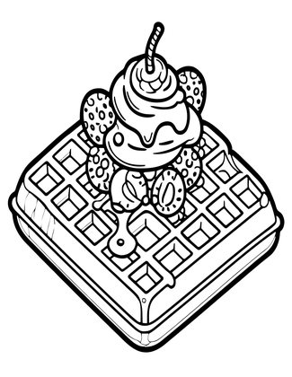 Waffle Iron - Free printable coloring page