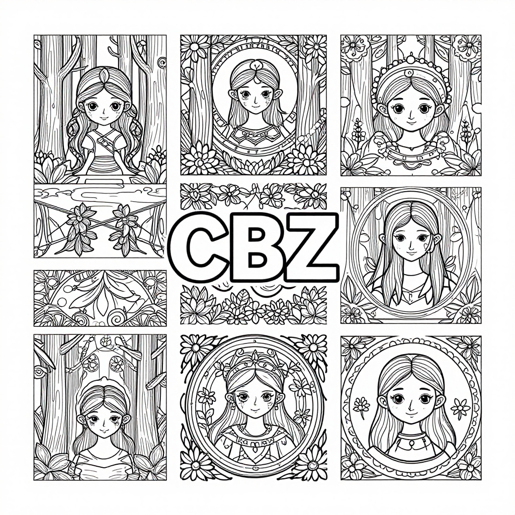 Forest Spirits coloring pages collection - 30 free printable pages