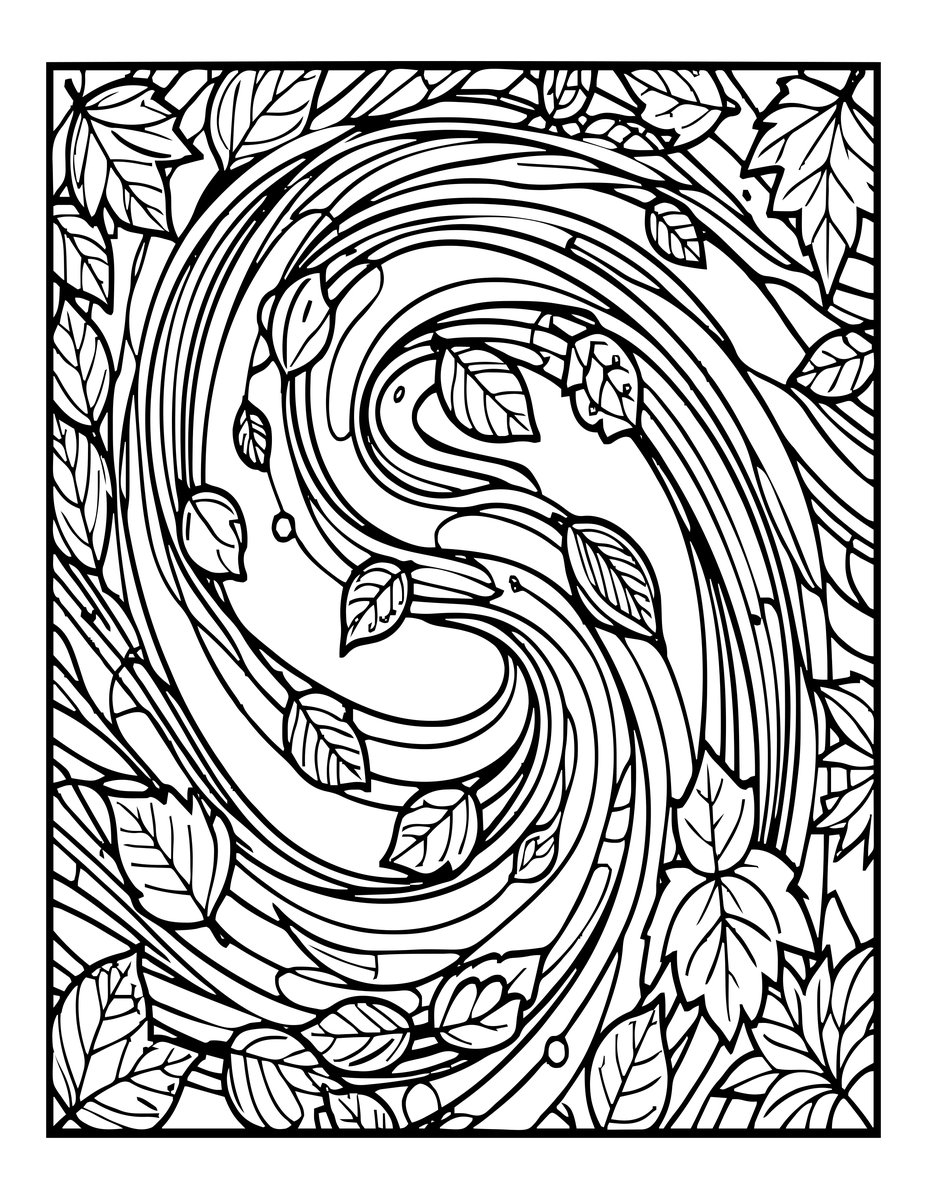 Leaf Dancer - free printable coloring page