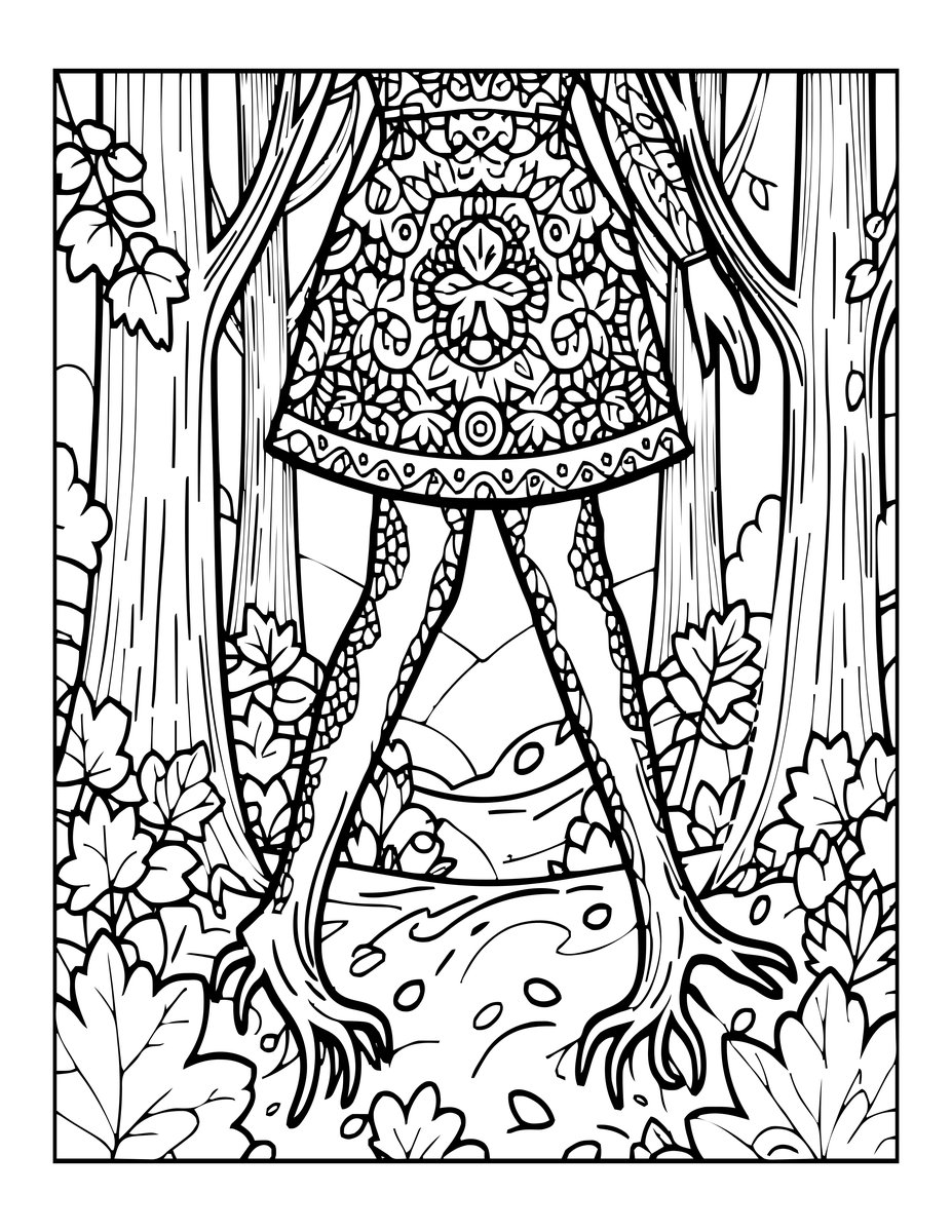 Root Walker - free printable coloring page