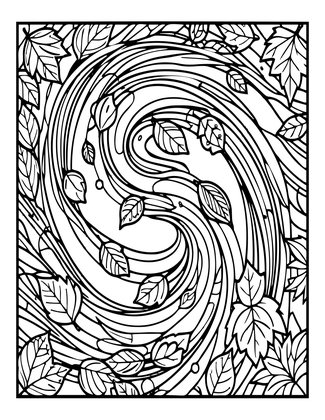 Leaf Dancer - Free printable coloring page