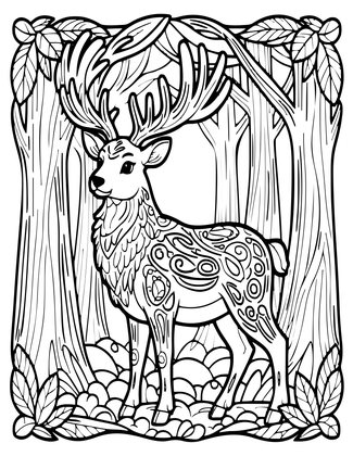 Forest Guardian - Free printable coloring page