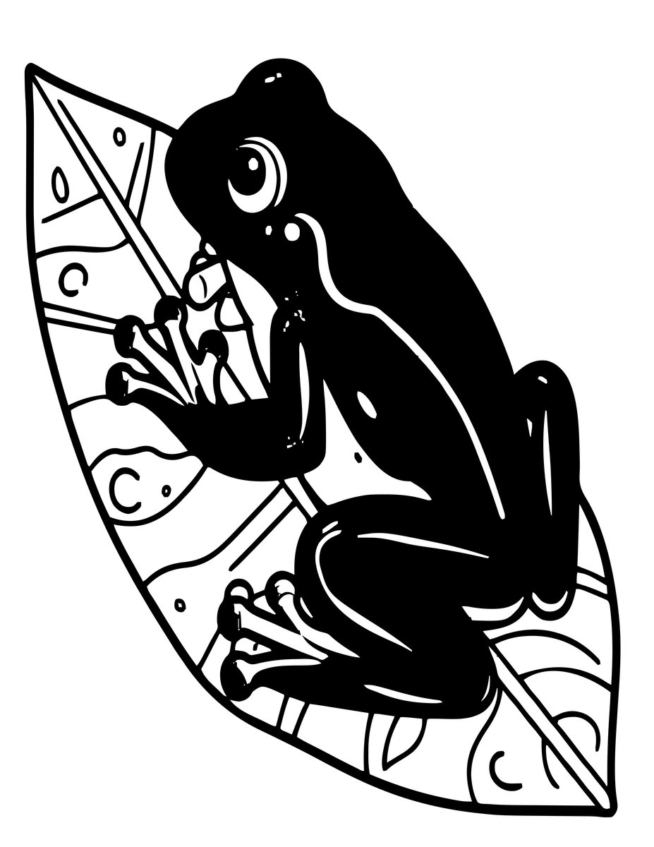 Tree Frog - free printable coloring page