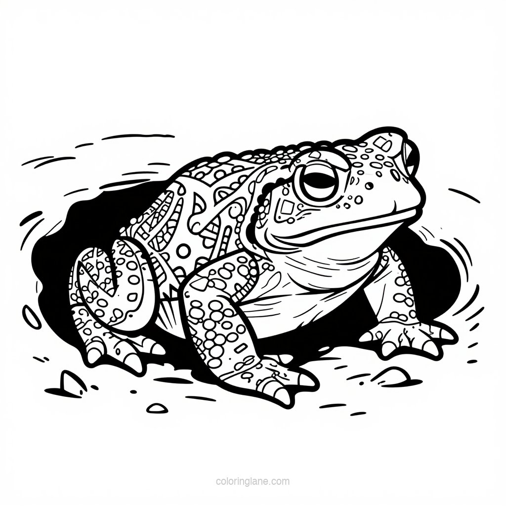 Frog Chorus - free printable coloring page