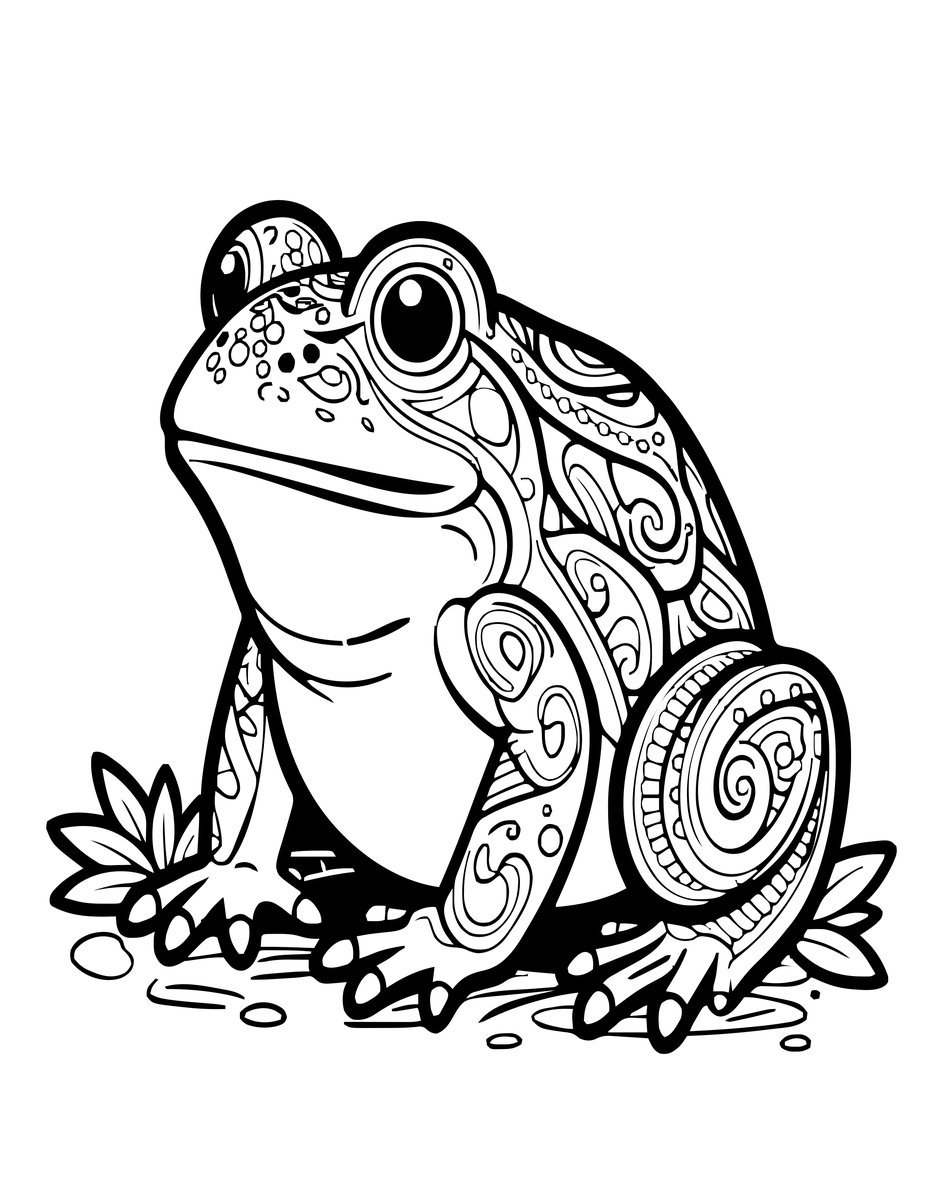Horned Frog - free printable coloring page