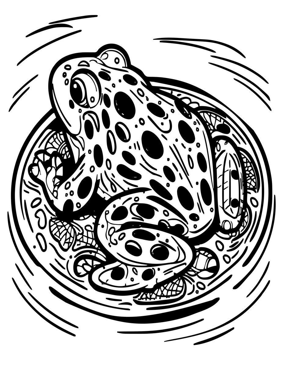 Frog Eggs - free printable coloring page