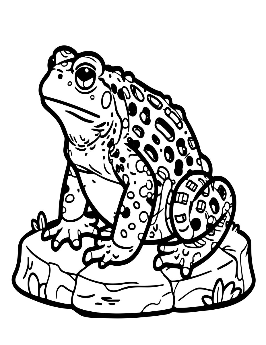 Common Toad - free printable coloring page