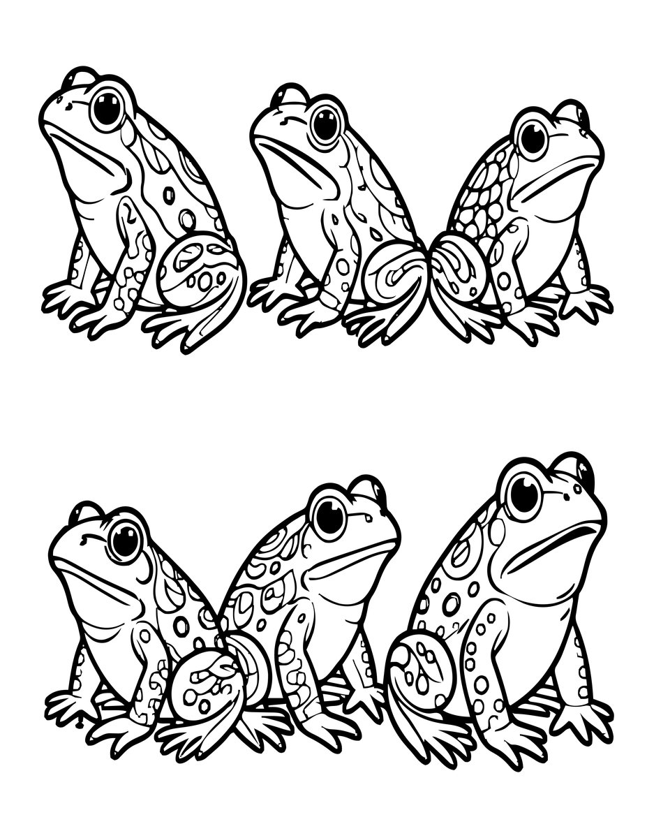 Frog Metamorphosis - free printable coloring page