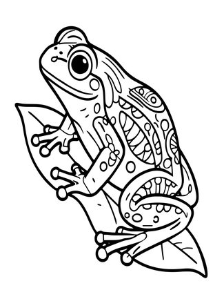 Glass Frog - Free printable coloring page