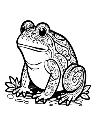 Horned Frog - Free printable coloring page
