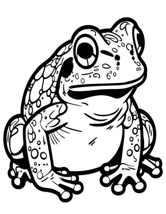 Frog Portrait - Free printable coloring page