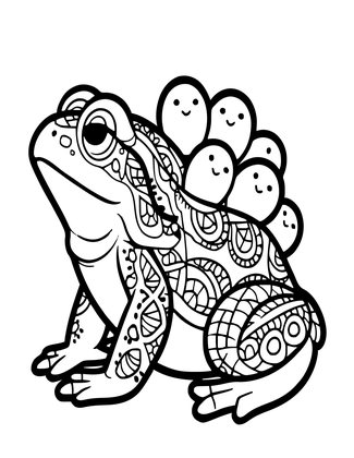 Midwife Toad - Free printable coloring page