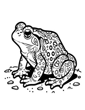Spadefoot Toad - Free printable coloring page