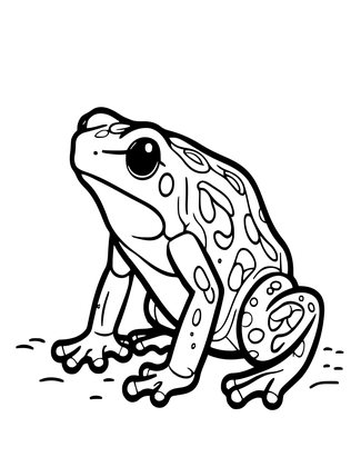 Poison Dart Frog - Free printable coloring page