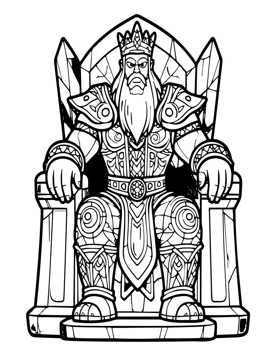 Glacial Throne - free printable coloring page