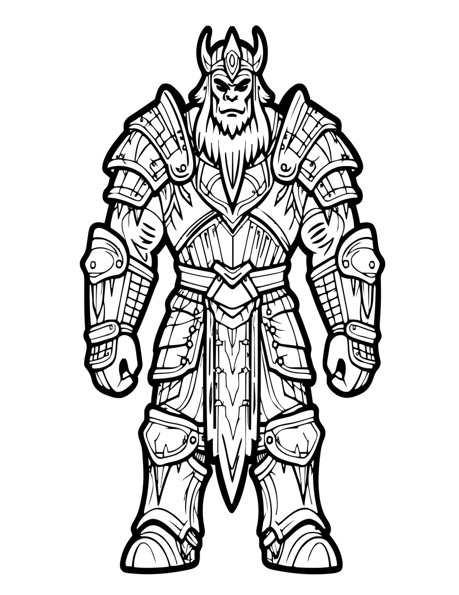 Icicle Armor - free printable coloring page