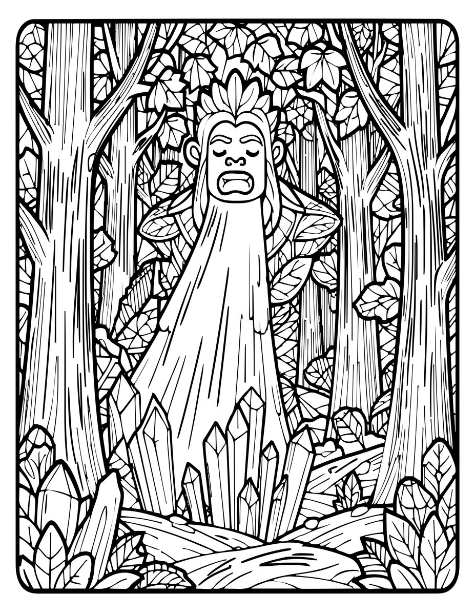 Frozen Forest - free printable coloring page