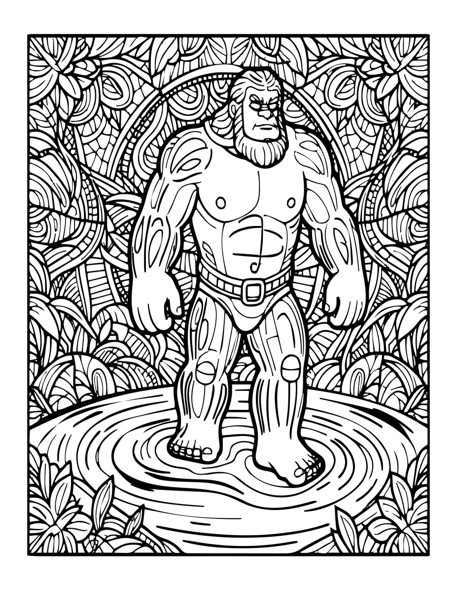 Frozen River - free printable coloring page