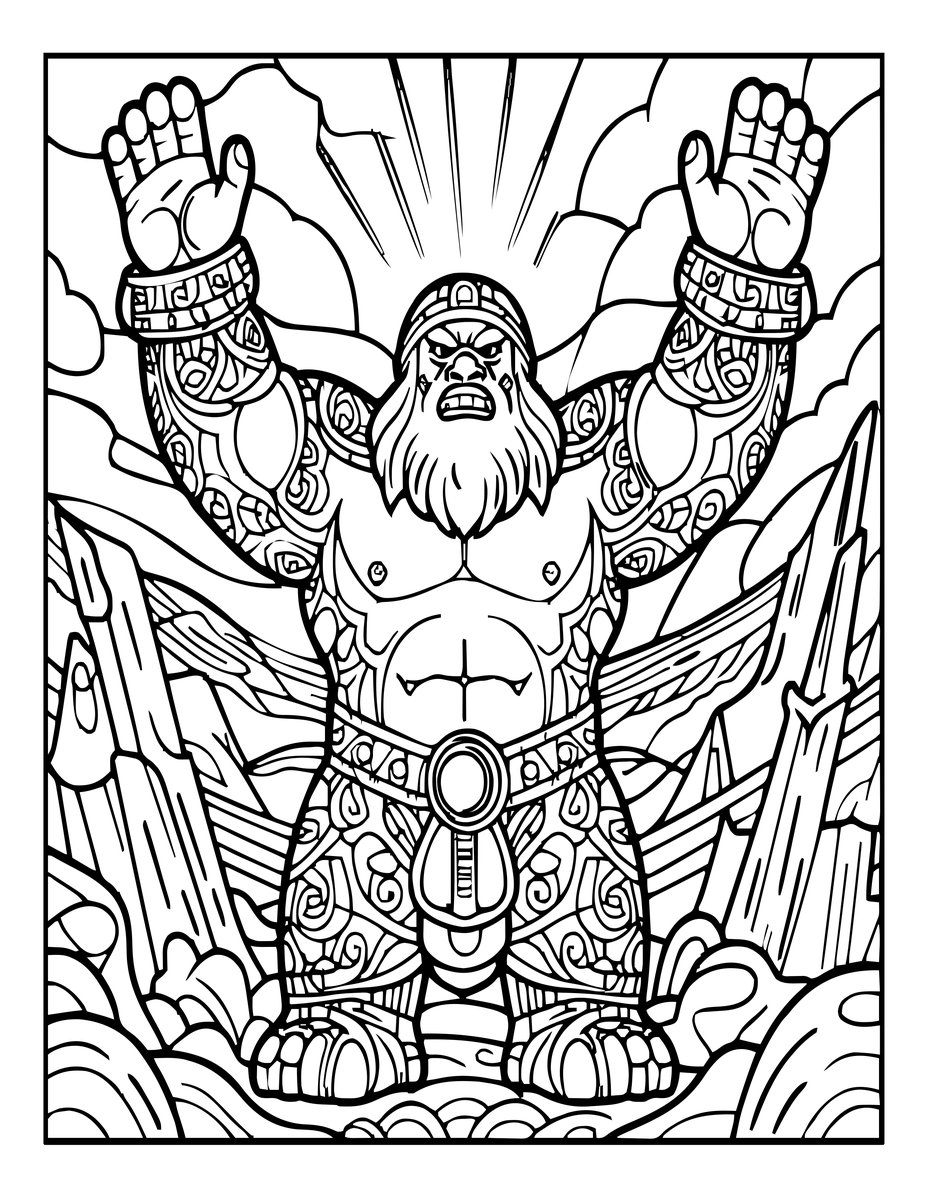 Blizzard Summoner - free printable coloring page