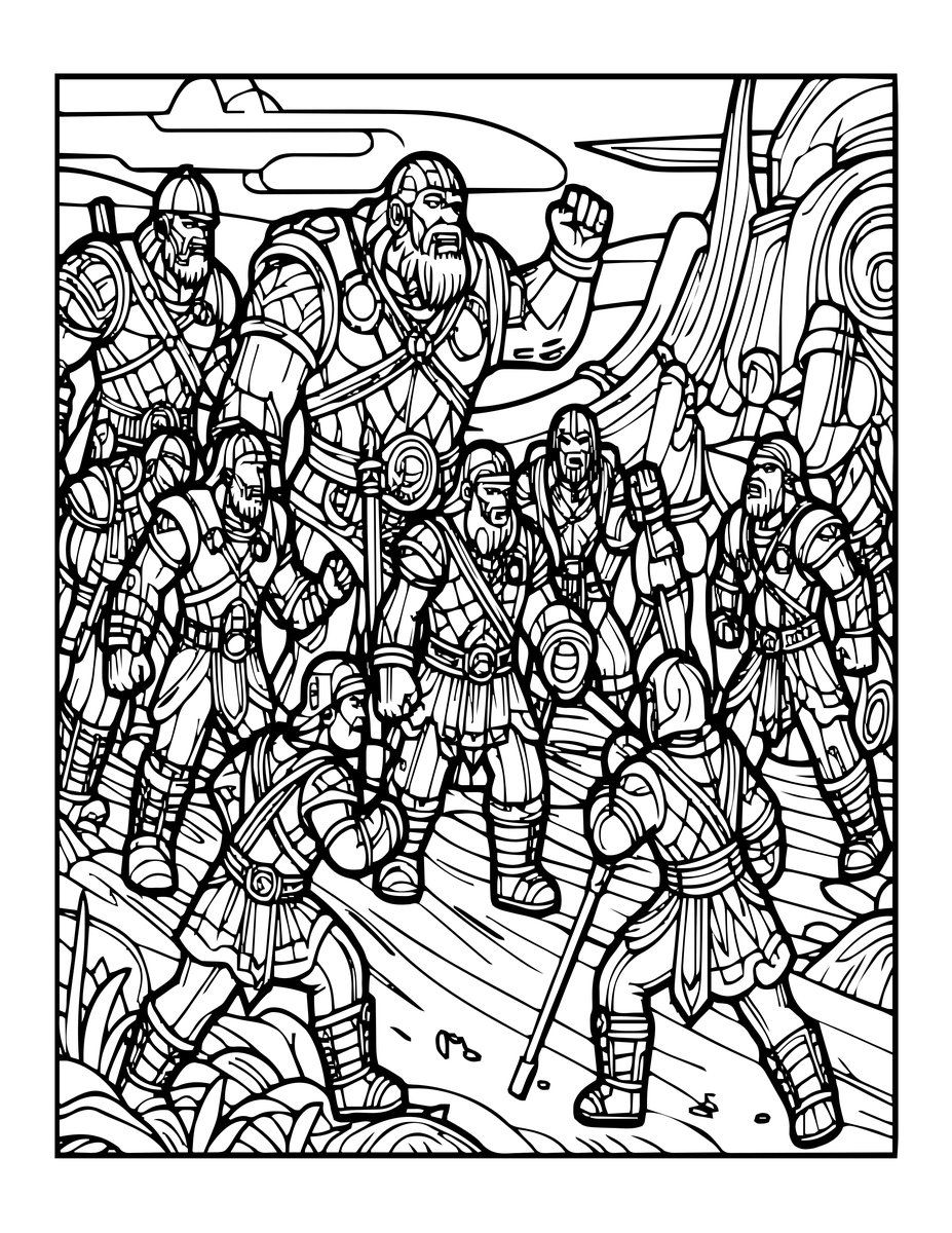 Ragnarok Preparation - free printable coloring page