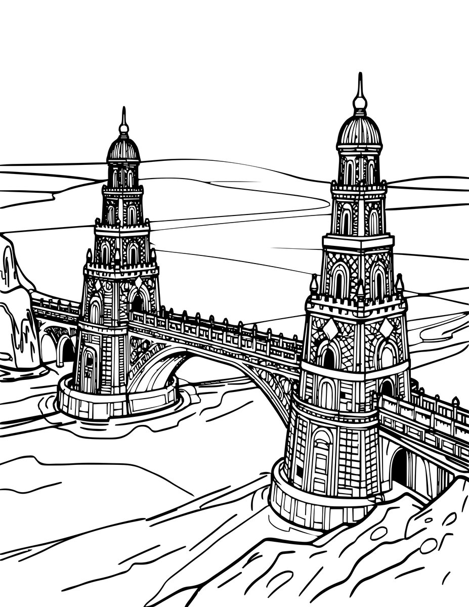 Ice Bridge Builder - free printable coloring page