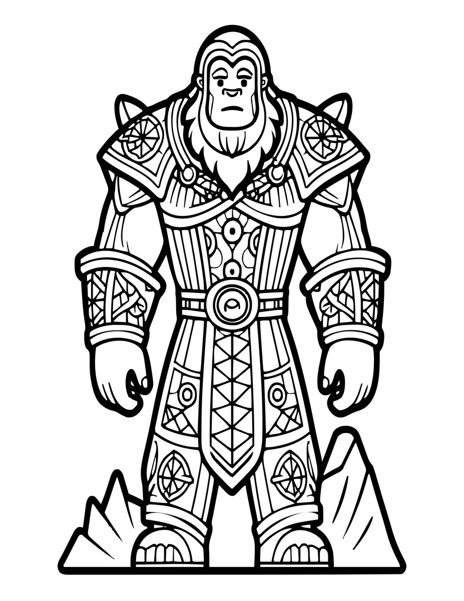 Tundra Guardian - free printable coloring page