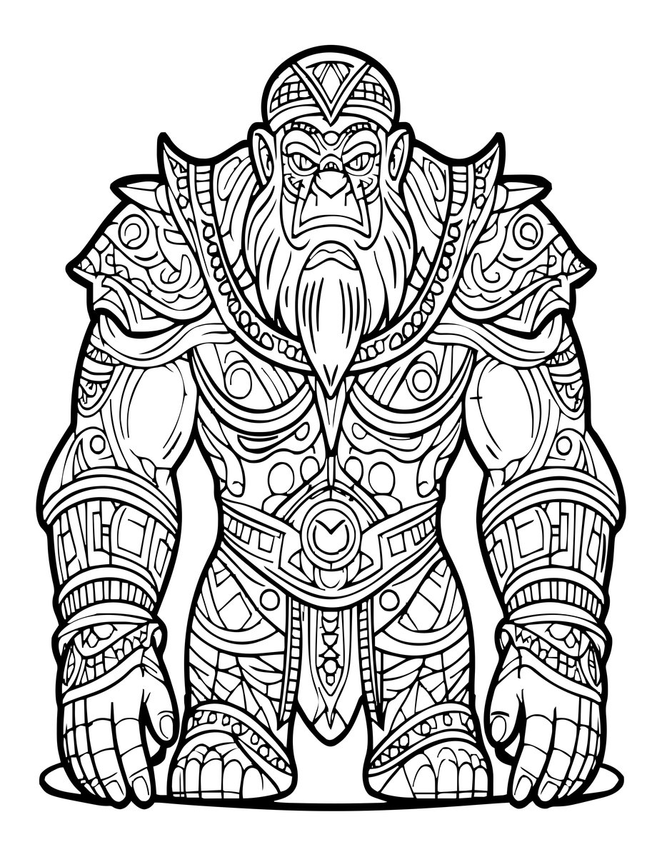 Frost Giant Awakening - free printable coloring page