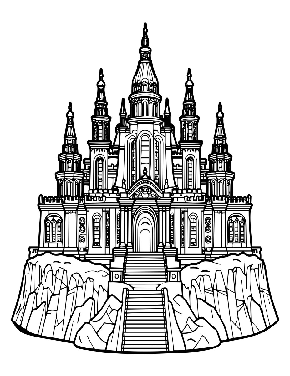 Ice Palace - free printable coloring page