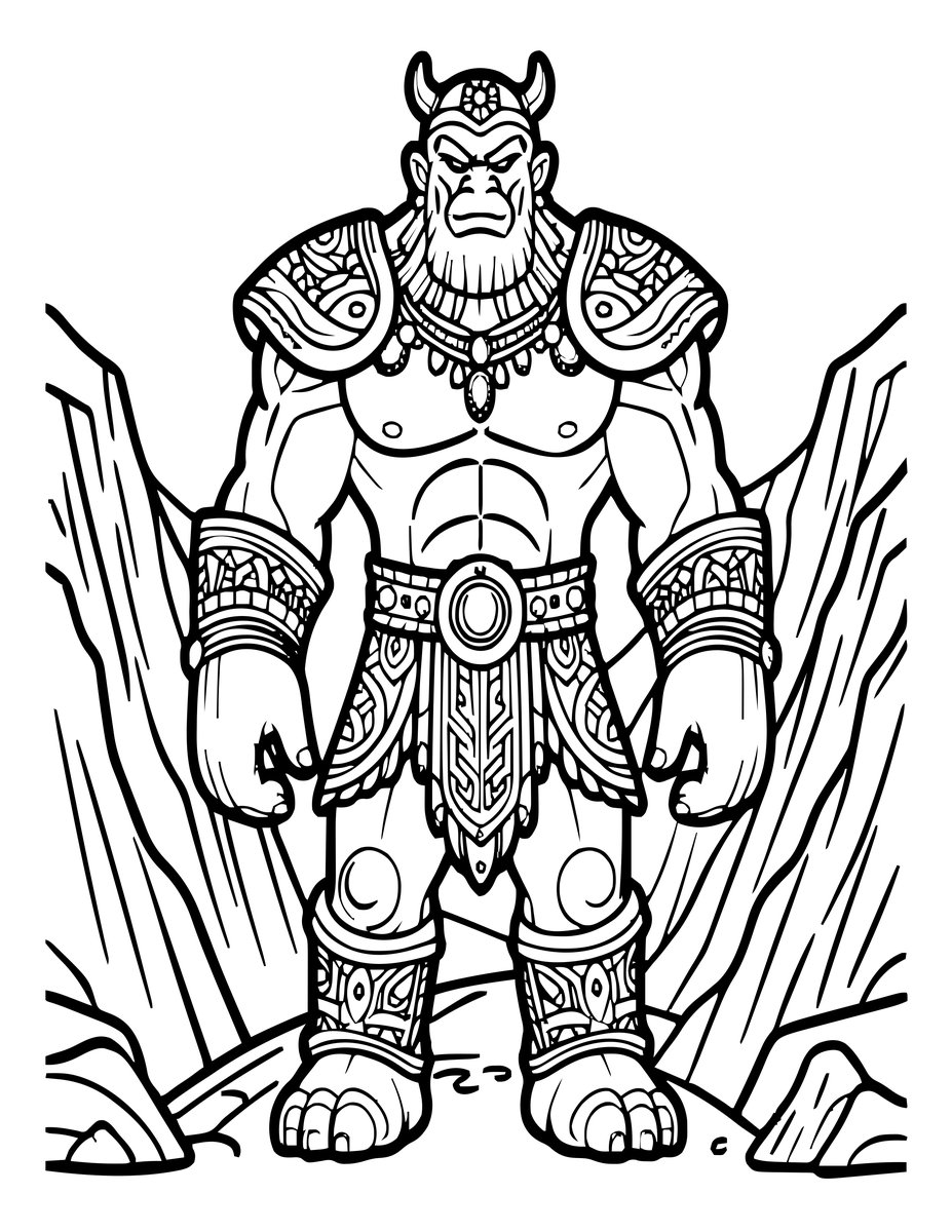 Norse Jötunn - free printable coloring page