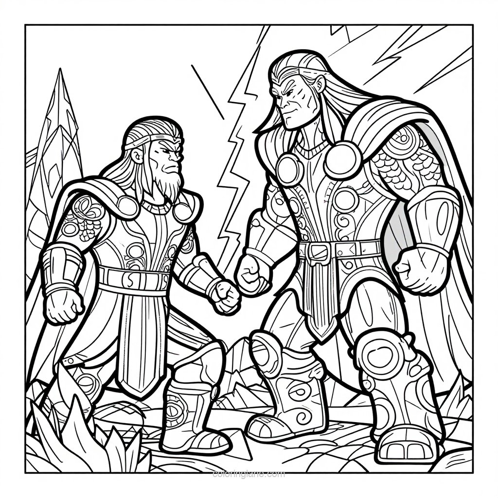 Frost Giant Queen - free printable coloring page