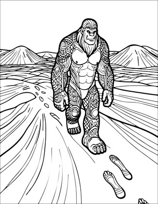 Glacier Walker - Free printable coloring page