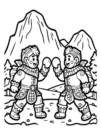 Frost Giant Children - Free printable coloring page