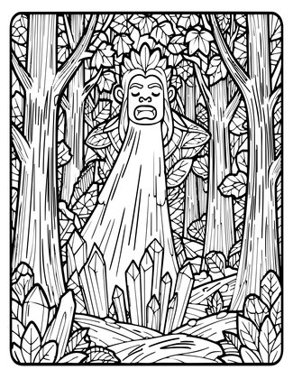 Frozen Forest - Free printable coloring page