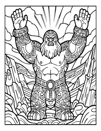 Blizzard Summoner - Free printable coloring page