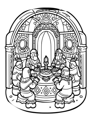 Frost Giant Feast - Free printable coloring page