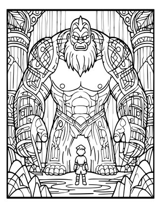 Hero's Challenge - Free printable coloring page