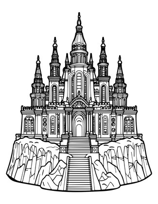 Ice Palace - Free printable coloring page