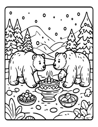 Frost Giant Hunt - Free printable coloring page