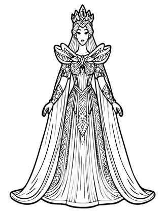 Frost Giant Queen - Free printable coloring page