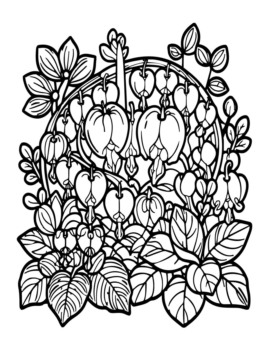 Mixed Shade Garden - free printable coloring page