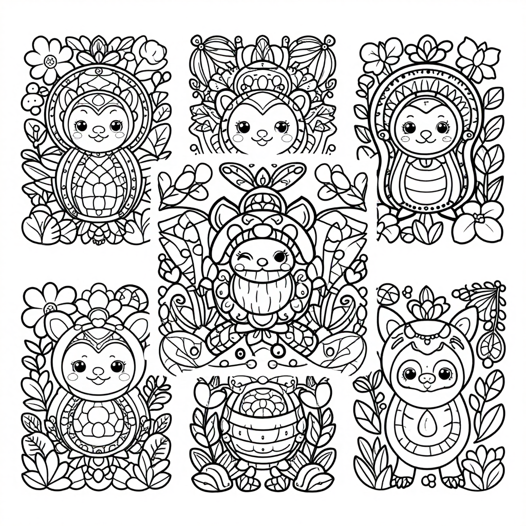 Garden Creatures coloring pages collection - 40 free printable pages