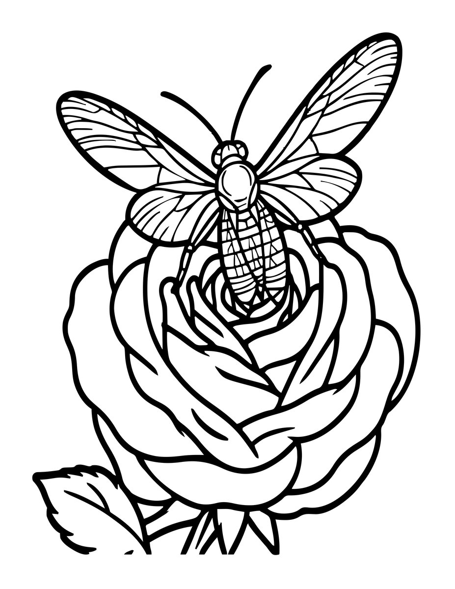 Lacewing - free printable coloring page