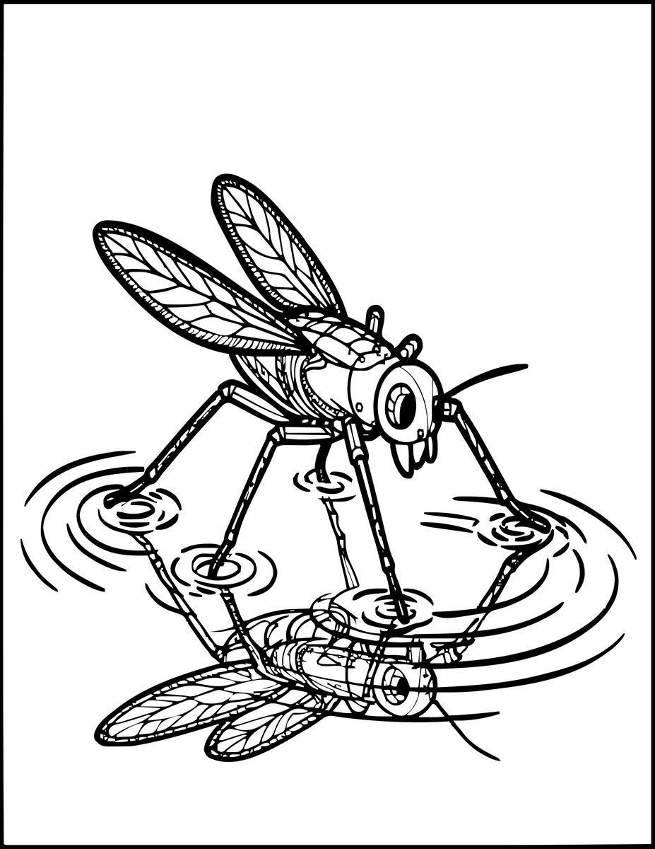 Pond Skater - free printable coloring page