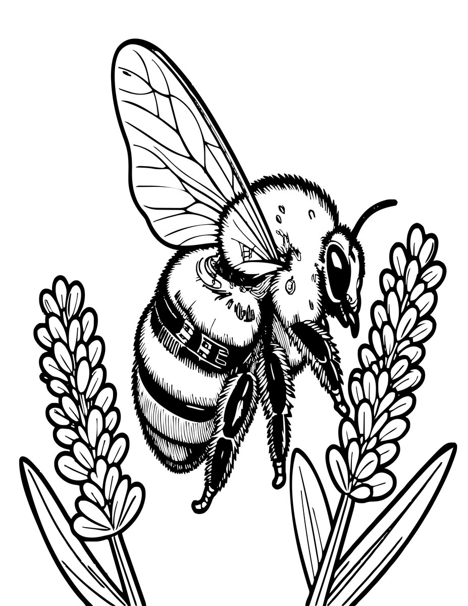 Bumblebee - free printable coloring page