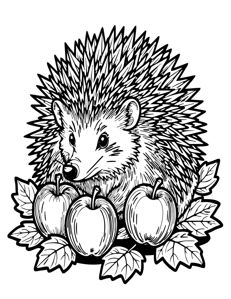 Hedgehog - free printable coloring page