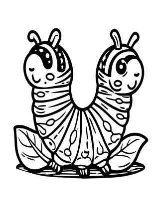 Caterpillar - Free printable coloring page